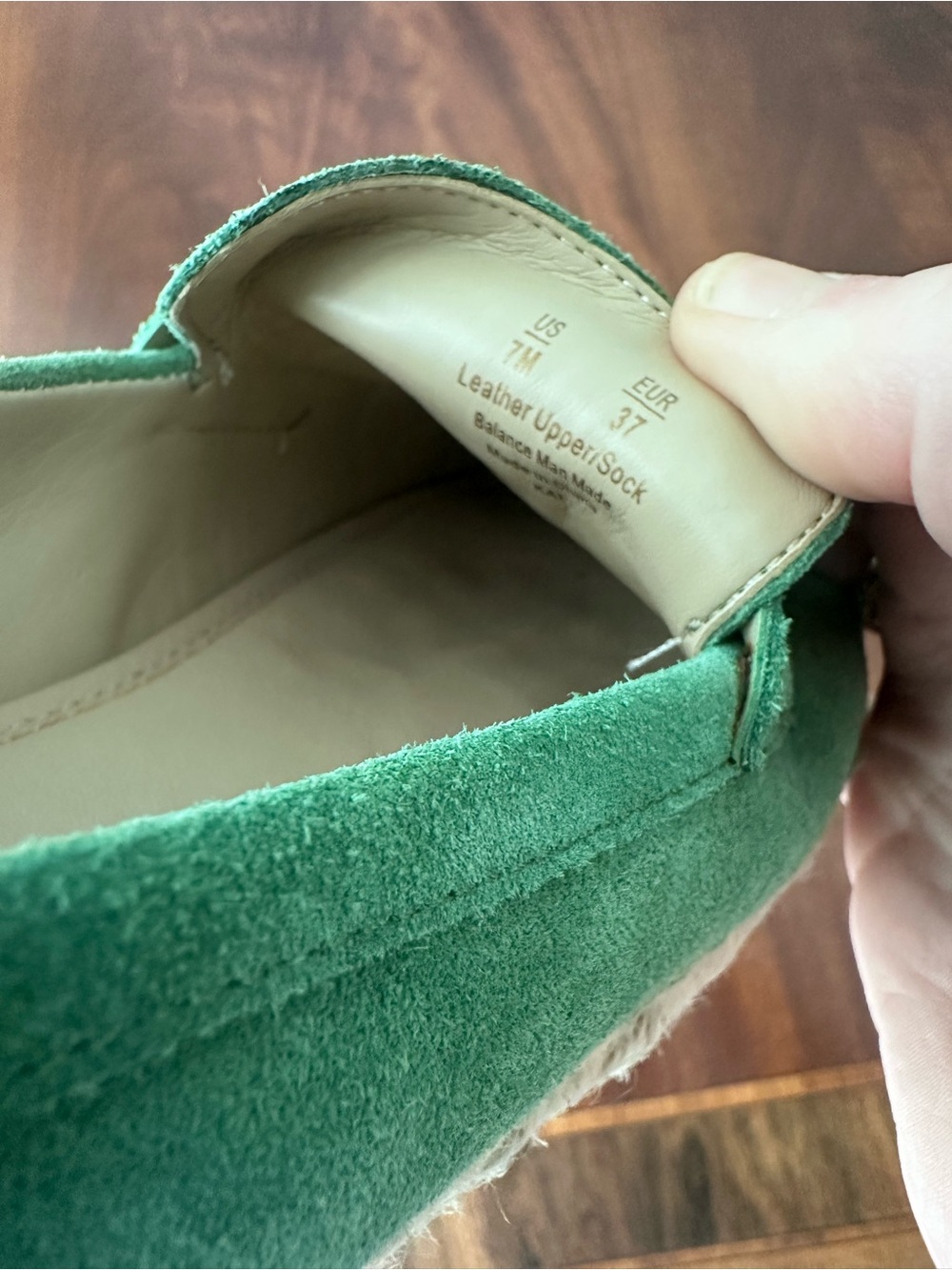 Sam Edelman KAI ESPADRILLE FLAT LOAFER in green size 7 - Picture 8 of 8